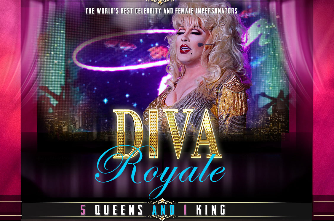 Drag queen show banner four in NYC